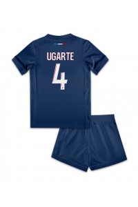 Fotbalové Dres Paris Saint-Germain Manuel Ugarte #4 Dětské Domácí Oblečení 2024-25 Krátký Rukáv (+ trenýrky)